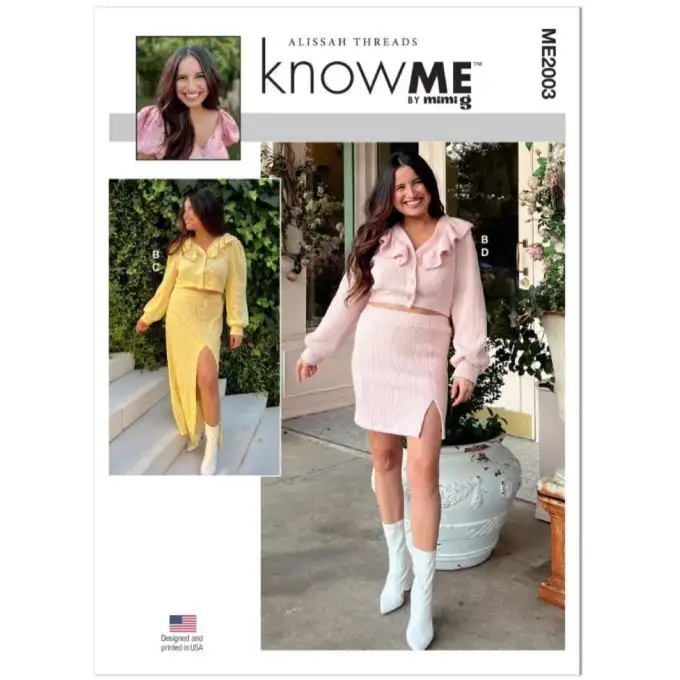 Patron Know Me 2003A completo cardigan e gonna donna - da S a XXL