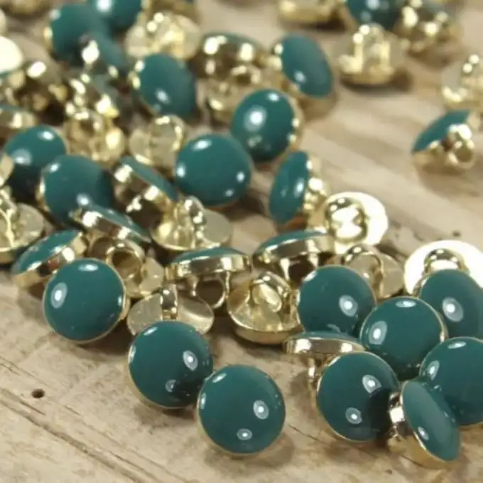 Set di 5 bottoni chic verde eucalipto 10mm - Eglantine e Zoé