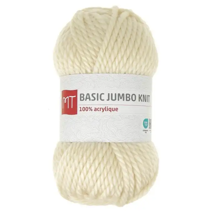 pallina 100 g base jumbo maglia 100% acrilico écru MT
