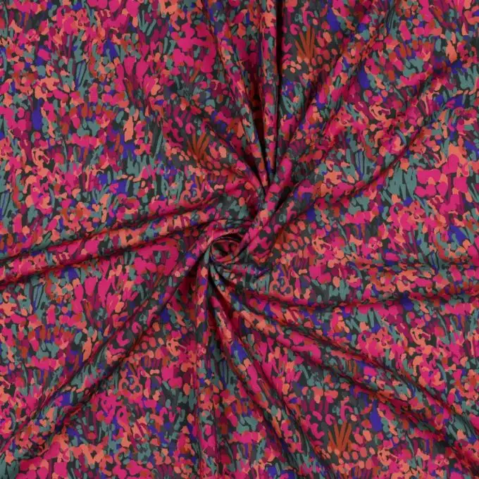 Tessuto popeline viscosa digitale Colourful Garden multico - Nerida Hansen