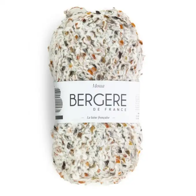 Pelote di lana Bergère de France Mona ecru ruggine N°11132