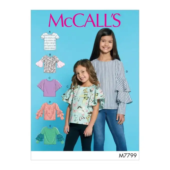 Modello McCALL's M7799CCE Top Bambino 3 a 6 anni