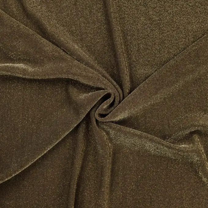 Maglia jersey glitterata dorata