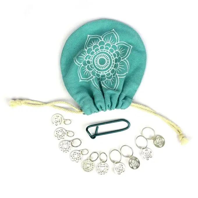 Marcatore di maglia chakra argento - Knit Pro