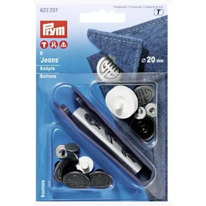 Bottoni jeans a rivetto senza cuciture Art Deco 20 mm acciaio antico