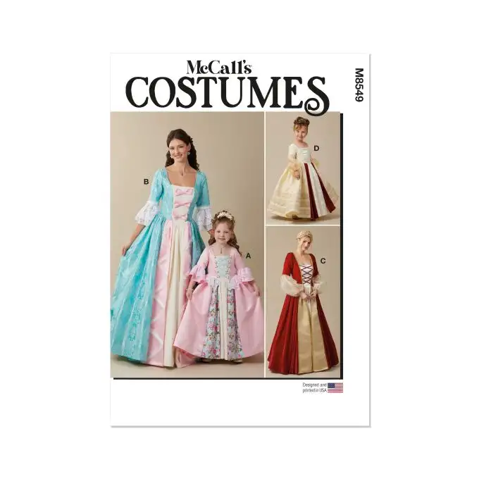 Modello Mc Call's M8549AA Costume abito principessa Bambina 3 8 anni