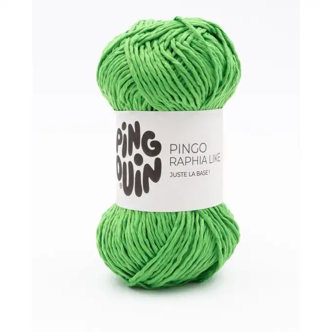 Gomitolo di filato per maglieria Raphia like verde mela - Pingouin