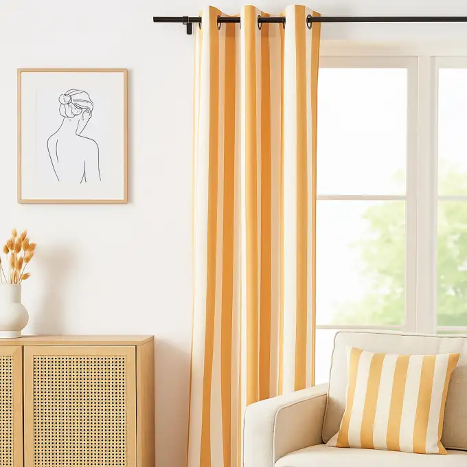 Tenda righe senape ecrù Venezuela