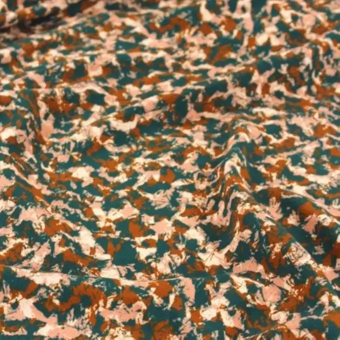 Tessuto viscosa granito verde - Eglantine e Zoé