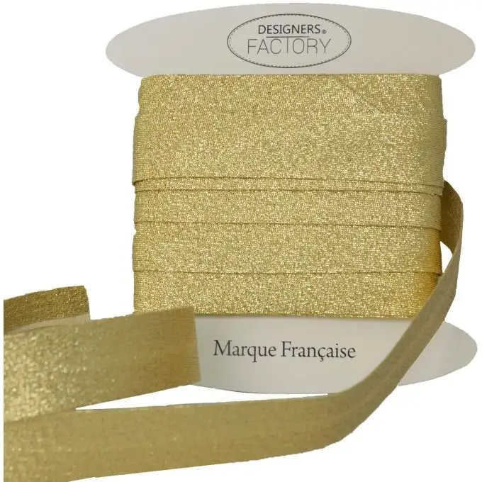 Nastri in sbieco di lurex oro 18mm - 10 metri - designers-factory