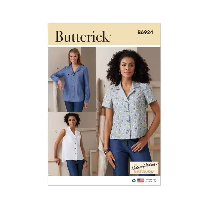 Patron Butterick B6924B5 camicia donna 36-44