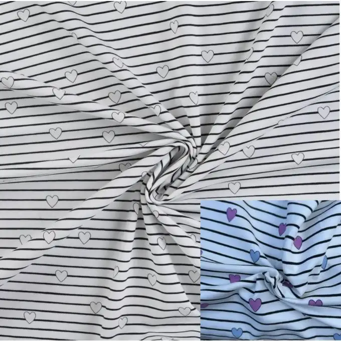 Maglia jersey cotone stampata cuore glow in the sun multicolore