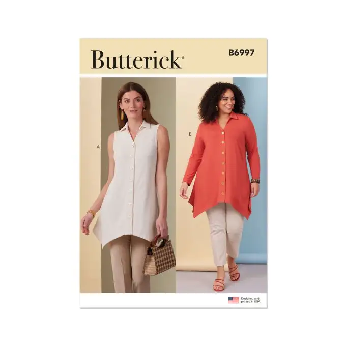 Modello Butterick B6997BB Donna Top aderente maglia 48 a 56