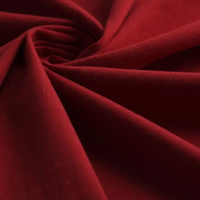 Tessuto jersey cotone unito Jerry rosso