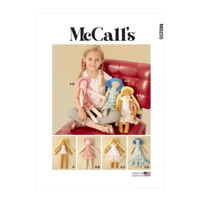 Patron McCall's 8235 - Bambole di pezza di 46cm