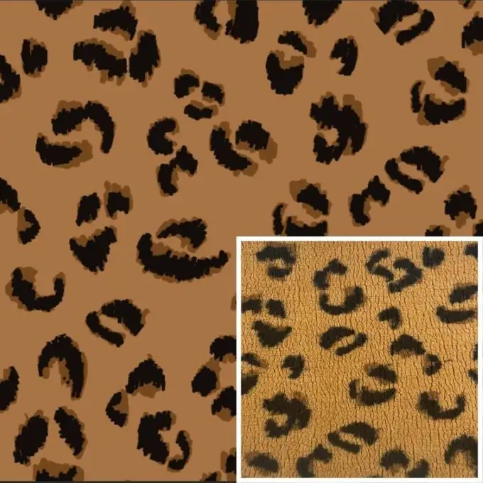 Tessuto sherpa leopardo marrone e nero