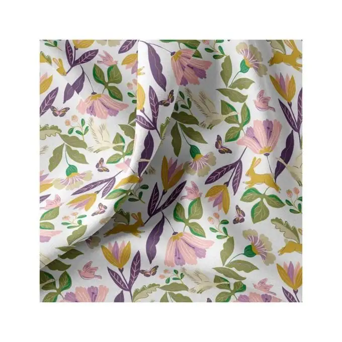 Tessuto cotone animali di campagna