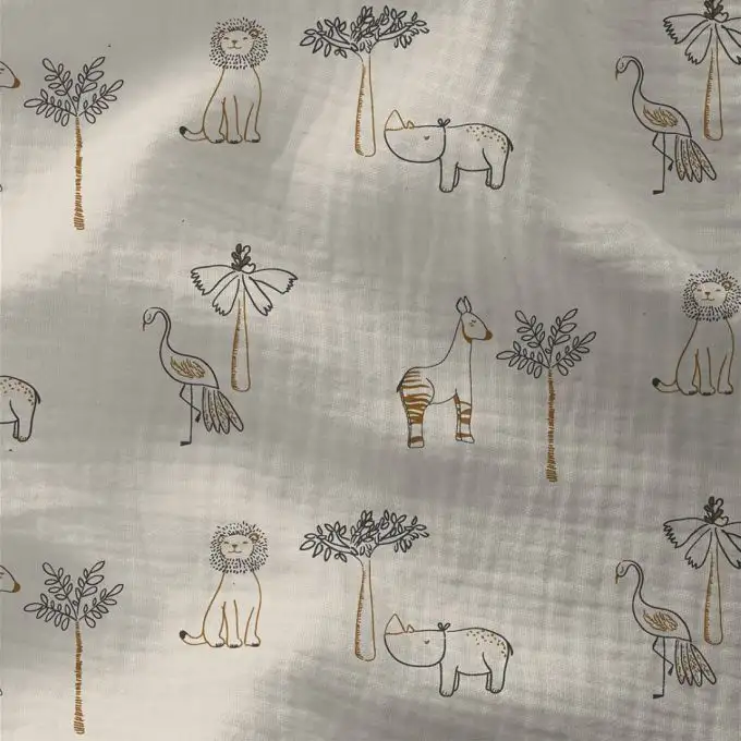 Tessuto doppio garza savana ecru