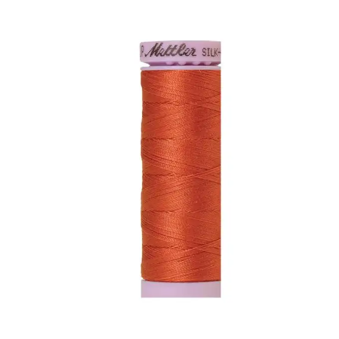 Bobina di filo mettler silk finish cotone 150m rosso mattone col. 1288