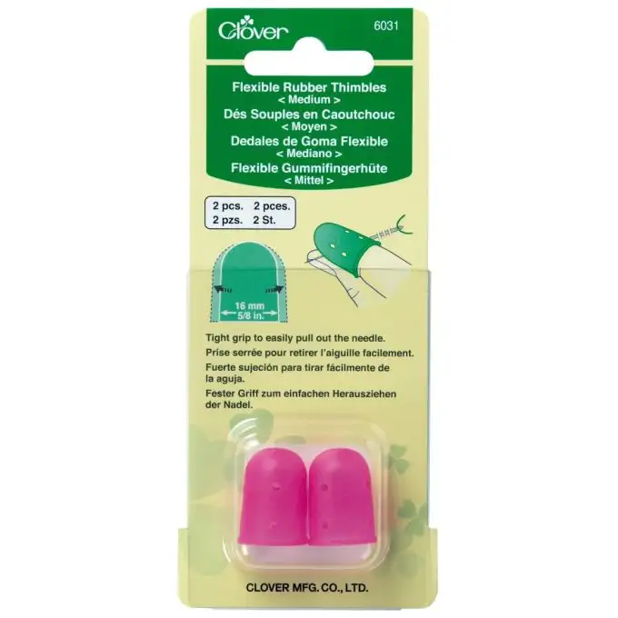 Dado da cucire medio gomma rosa x2 - Clover