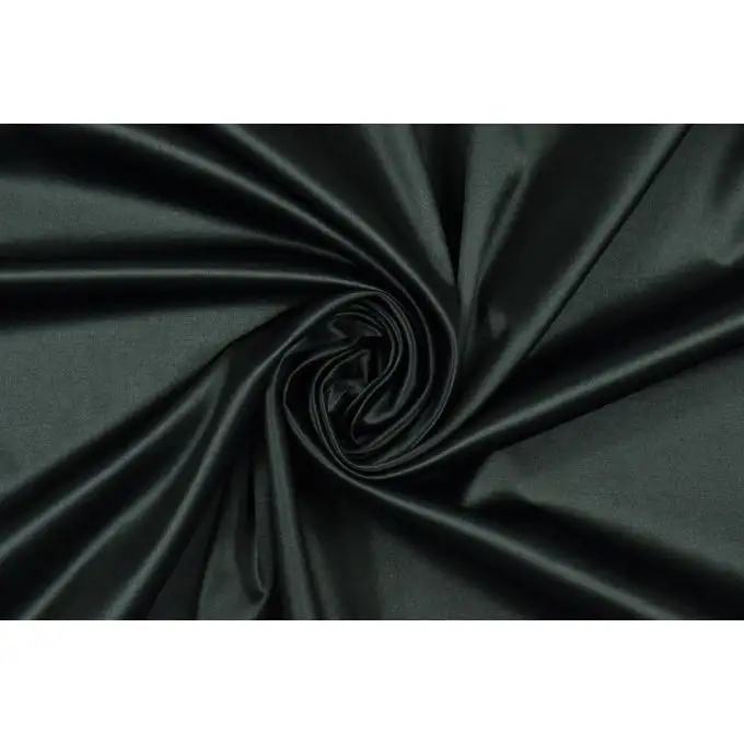 ROTOLO INTERO 35 metri Raso misto cotone nero stretch