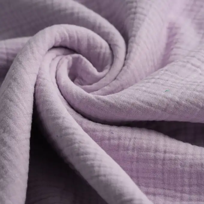 Tessuto doppio garza Gaby lilla