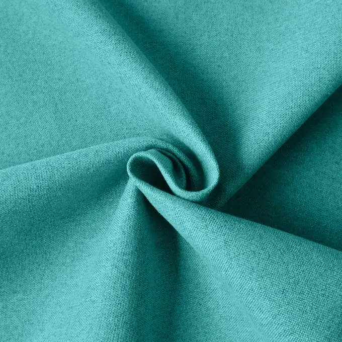 Tessuto unito oscurante termico fonoassorbente doppio lato turchese