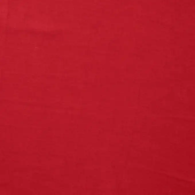 Tessuto voile lino morbido unito rosso