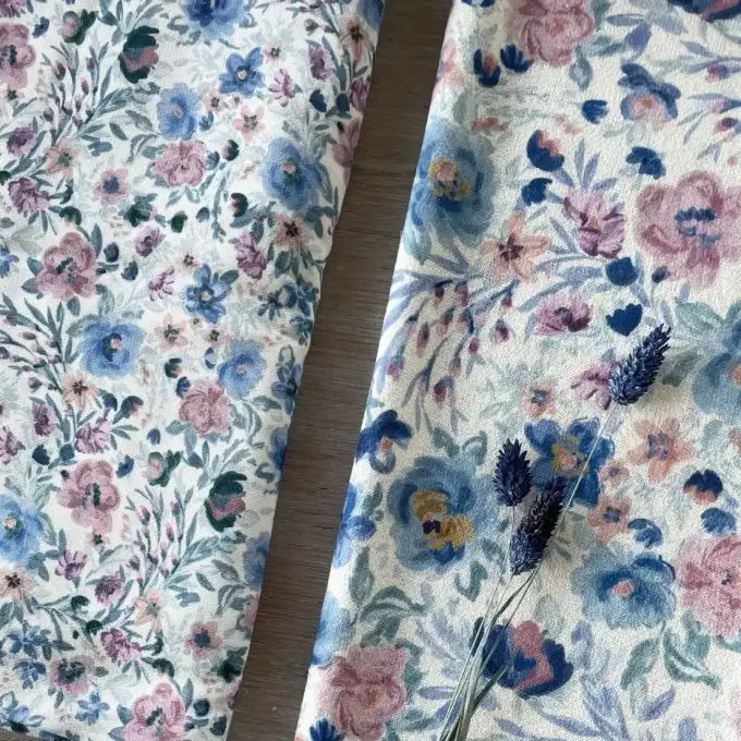 Tessuto crepe di viscosa marocchina stampato Hortense - Atelier Vingtsept