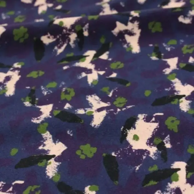 Tessuto viscosa Edel blu atlantico - Eglantine e Zoé