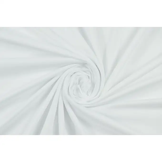 Rotolo intero di 35 metri di jersey di cotone stretch bianco ottico
