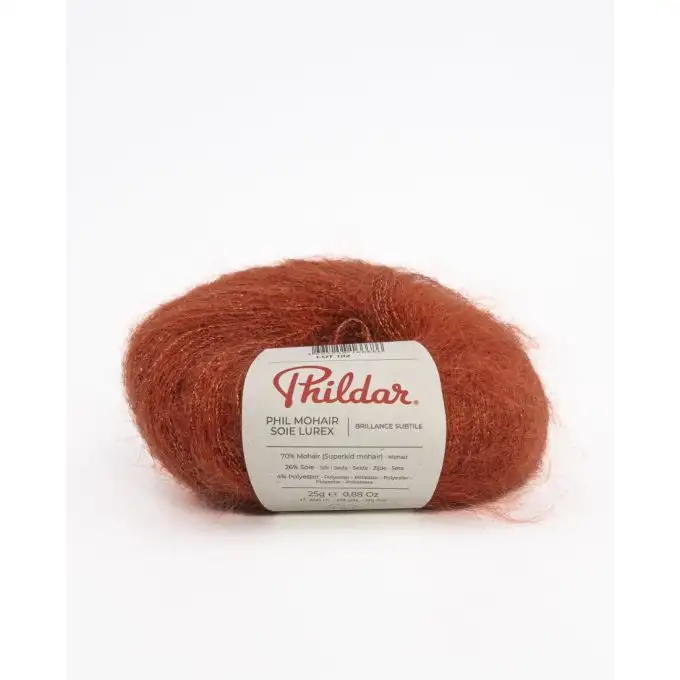 Pelota Phildar Mohair seta lurex zucca