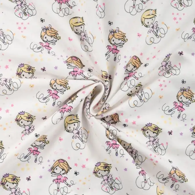 Maglia french terry stampata principesse ecru