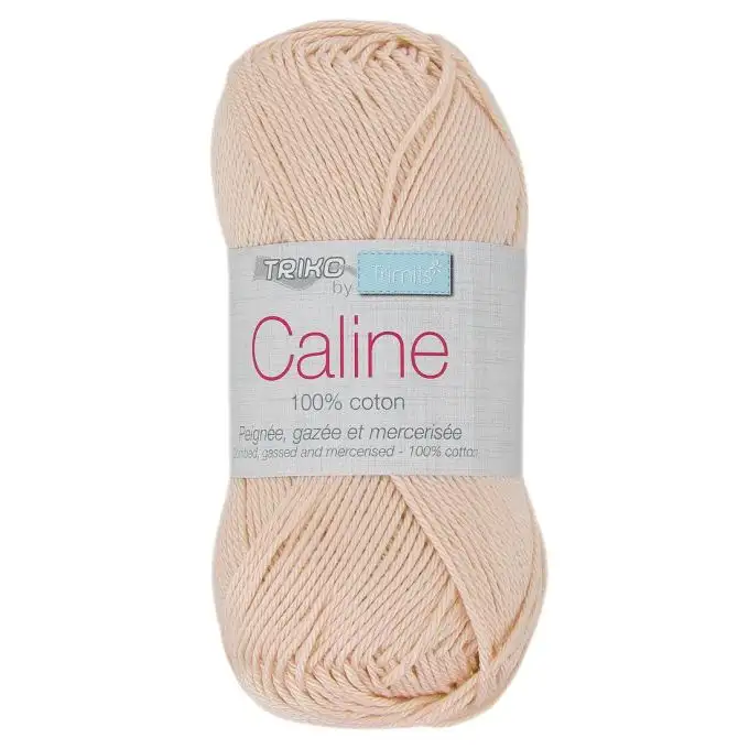 Gomitolo filato Caline 50g 100% cotone mercerizzato - Col. 118 Rosa nudo