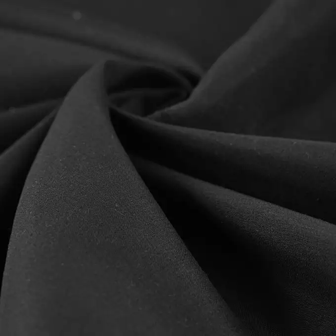 Tessuto in microfibra di poliestere Mikado nero