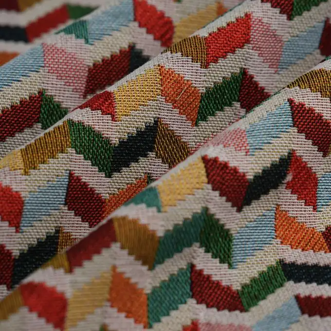 Tessuto jacquard slalom bianco