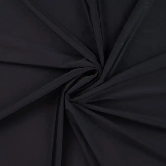 Tessuto costume da bagno unito resistente UV e cloro nero