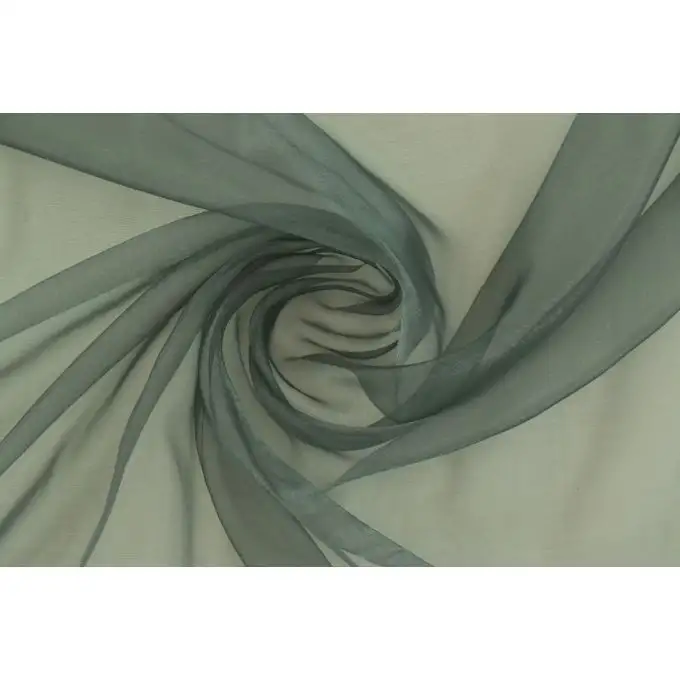 ROTOLO 30 metri Organza economica grigio-verde