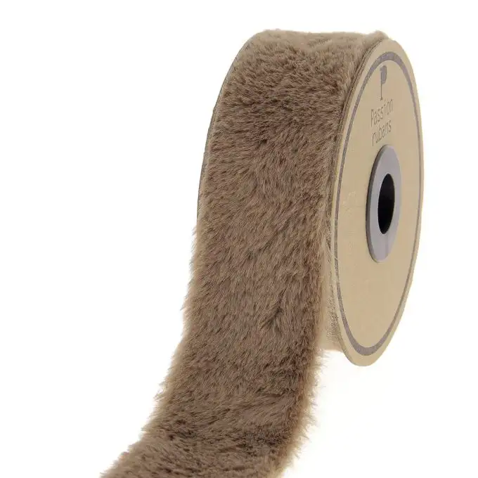 Nastro pelliccia finta cammello 50mm
