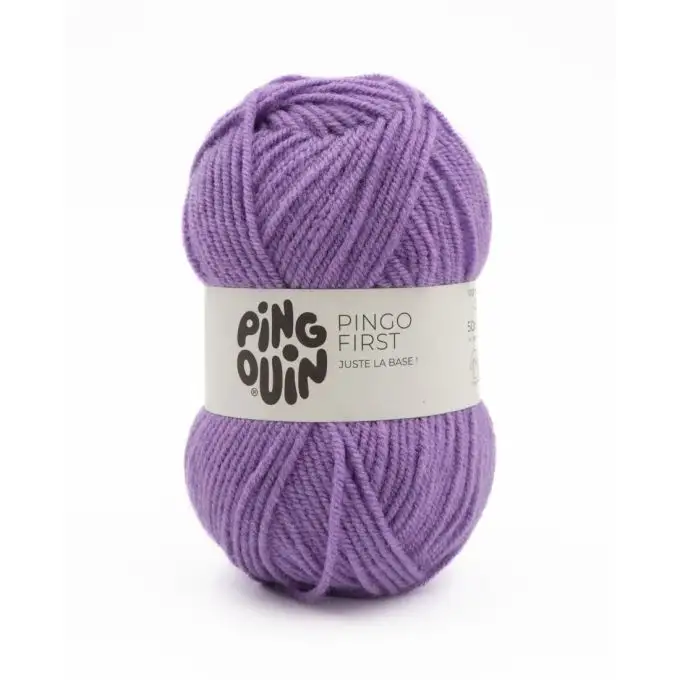 Pelota di filato da maglia First viola - Pingouin