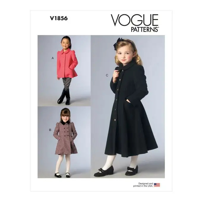 Patron Vogue 1856CL - giacca e cappotto stile redingote bambina 6-8 anni