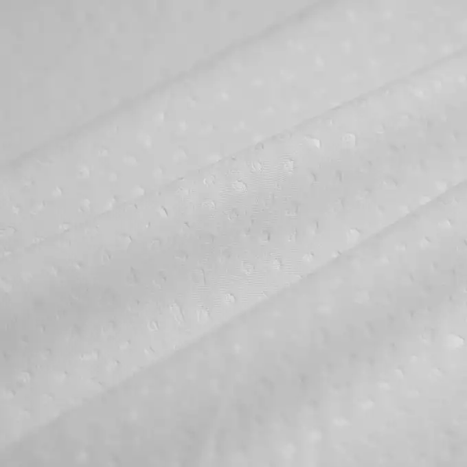 Tessuto twill elastan effetto plumetis terrazzo satinato - Origine Francia