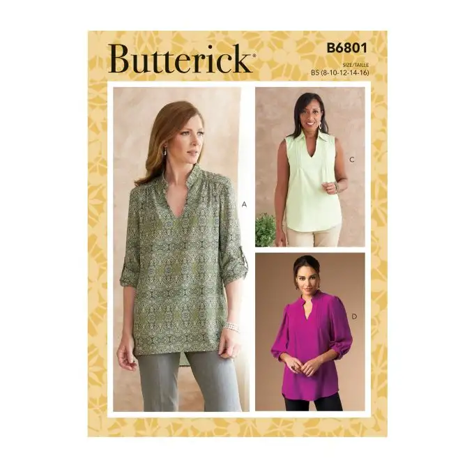 Modello Butterick B6801RR Top Donna 46-52
