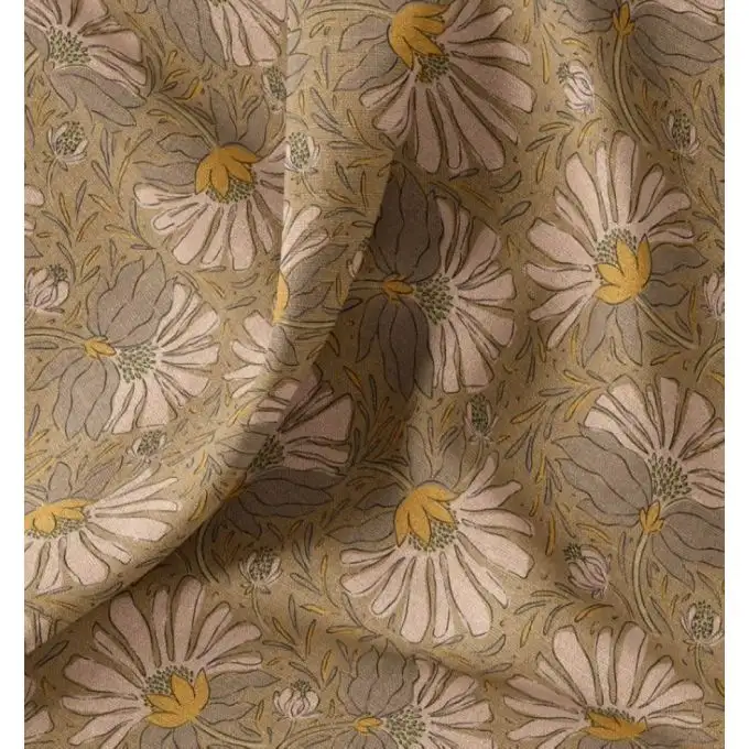 Tessuto demi natté bella margherita cammello