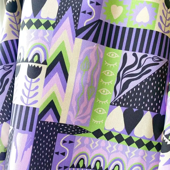 SHINING HEARTS MAUVE FRENCH TERRY AL METRO