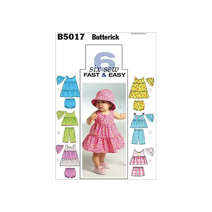 Modello Butterick B5017OS Bambino Abito e accessori