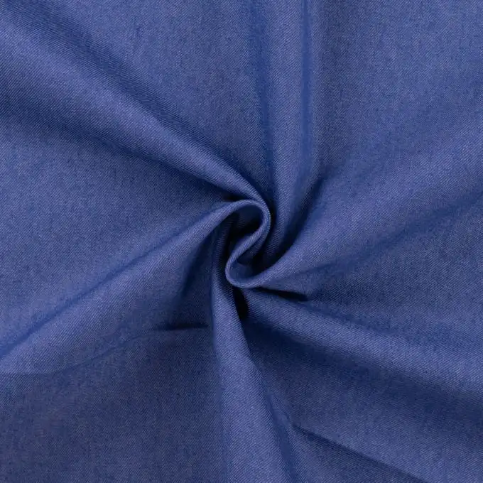 Tessuto denim cotone elasticizzato blu reale