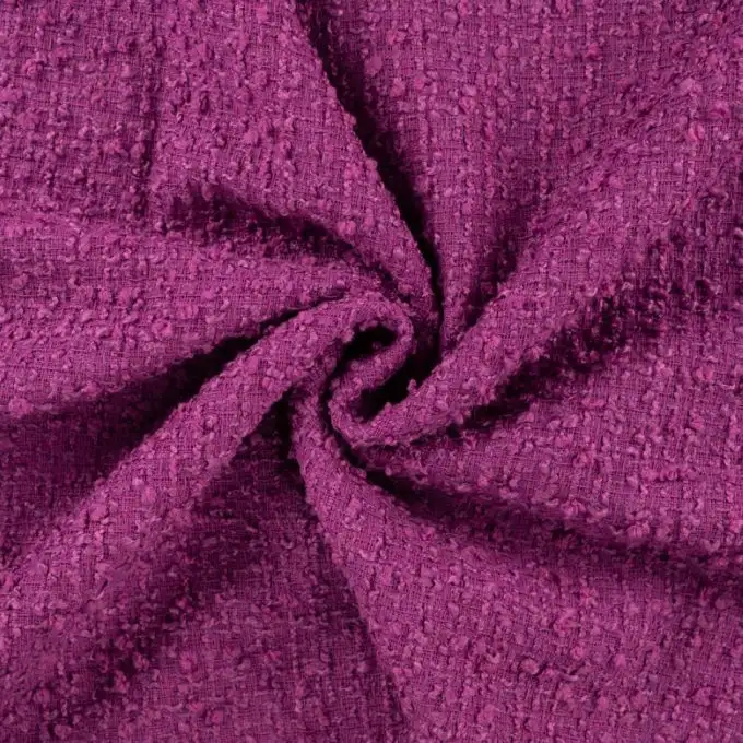 Tessuto tweed righe testurizzate magenta