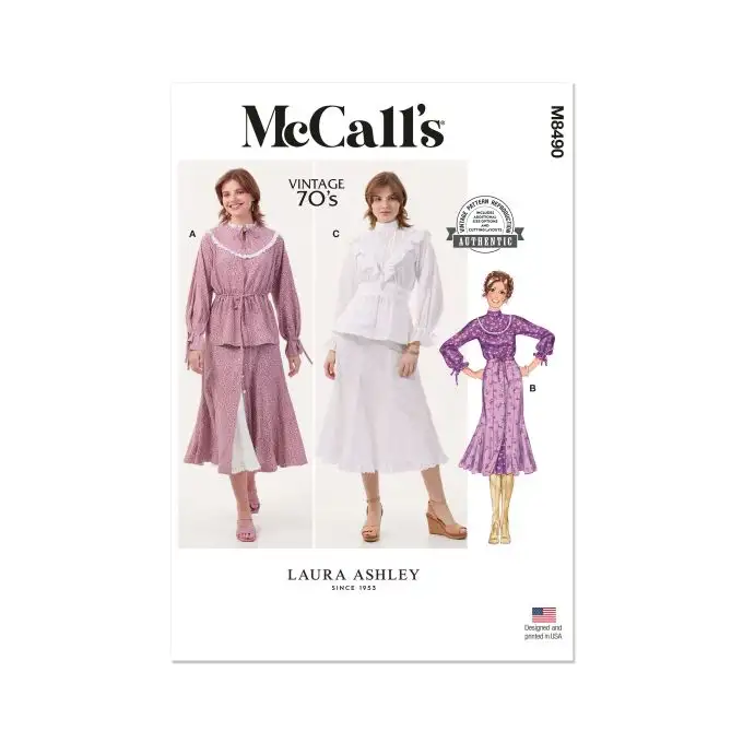 Modello Mc Call's M8490A Top e gonna dalla 36 alla 44