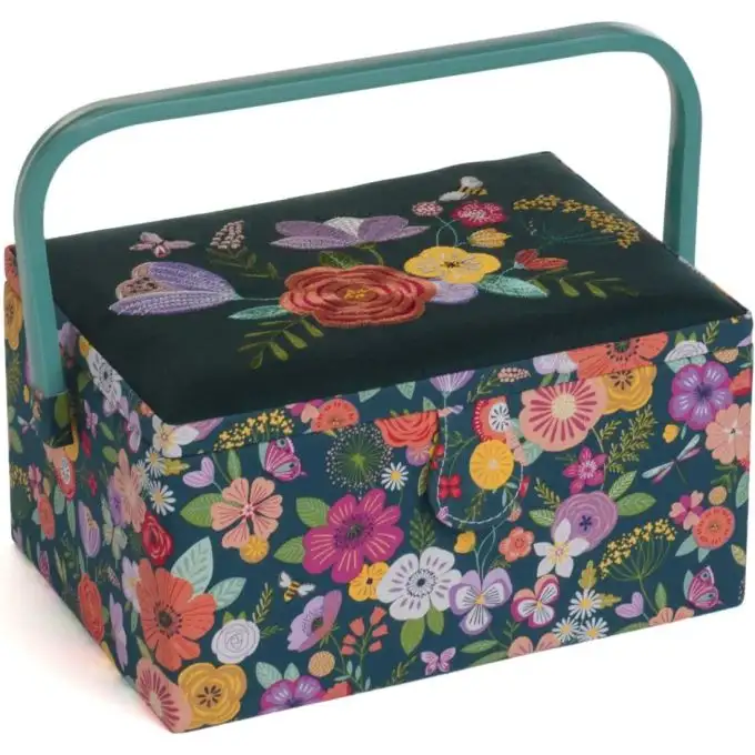 Scatola da cucito giardino 18.5 x 25.5 x 14.5